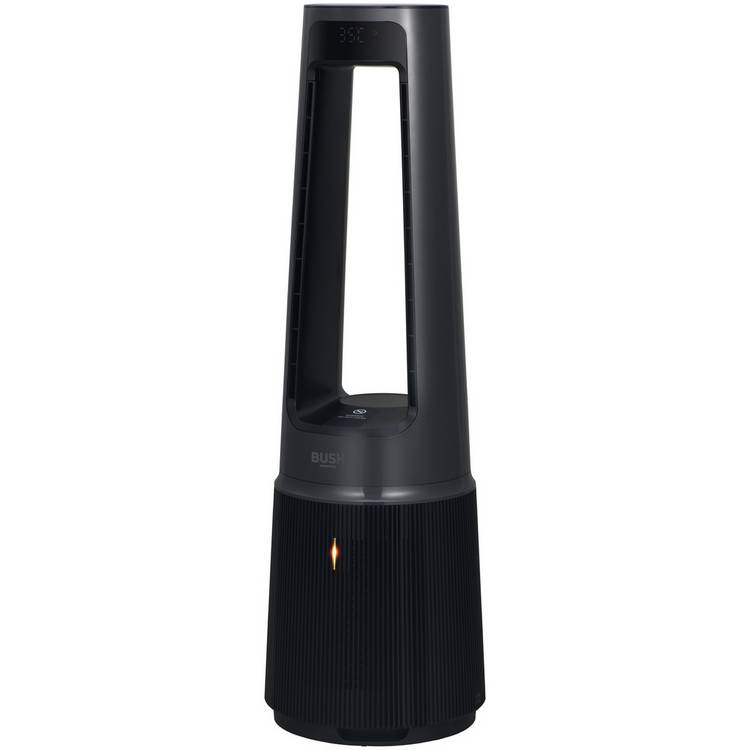 Bush black bladeless tower fan with HEPA filter (British brand)