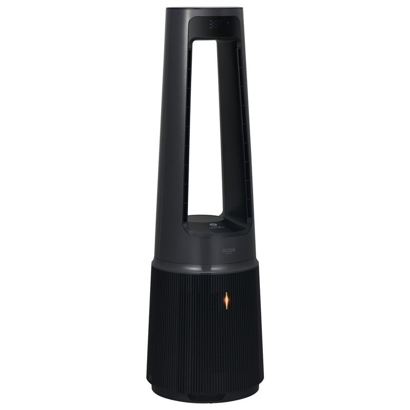 Bush black bladeless tower fan with HEPA filter (British brand)