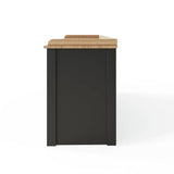 GFW Lancaster 2 door shoe storage bench black (British brand)