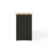GFW Lancaster shoe storage cabinet in Black and Oak - British product
