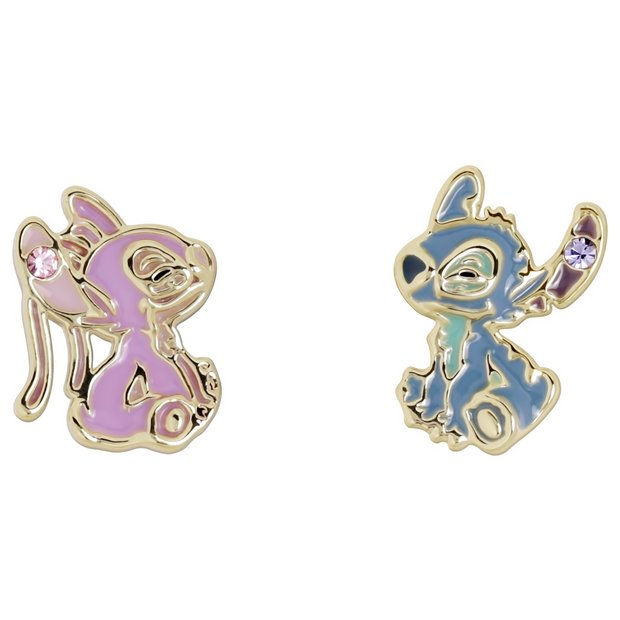 Disney Stitch and Angel mismatch stud earrings (British brand)