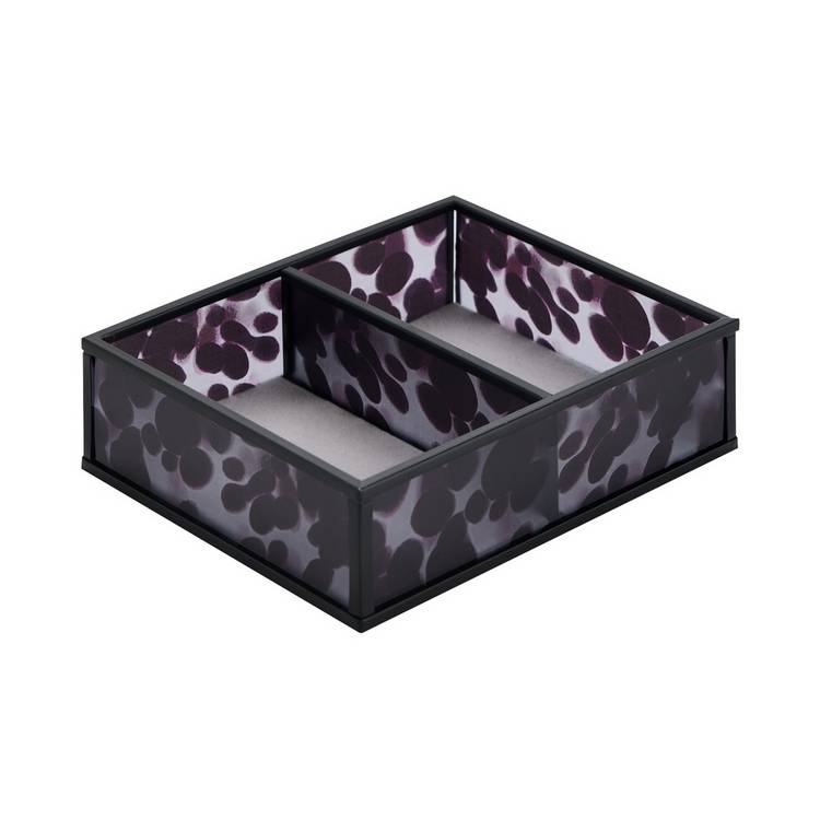 Argos Home black metallic open glass jewellery box, UK version
