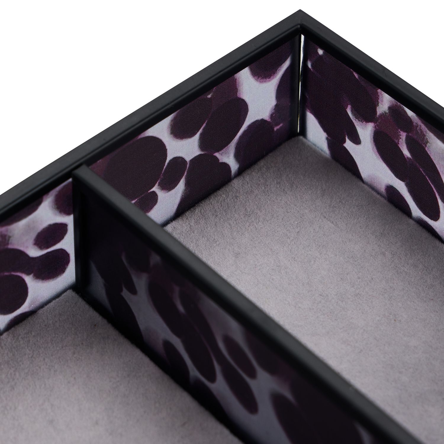 Argos Home black metallic open glass jewellery box, UK version