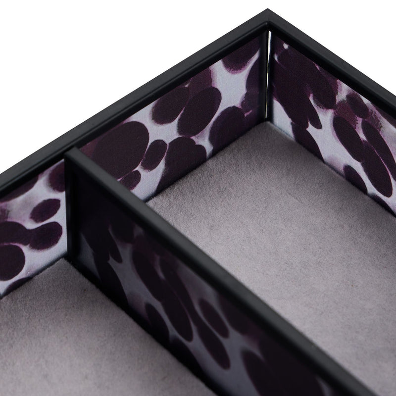 Argos Home black metallic open glass jewellery box, UK version