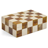 Habitat checkered trinket box brown - British product