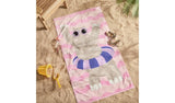 Argos Home hippo wave beach towel pink 150x80cm (British brand)