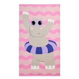 Argos Home hippo wave beach towel pink 150x80cm (British brand)