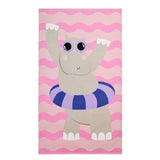 Argos Home hippo wave beach towel pink 150x80cm (British brand)