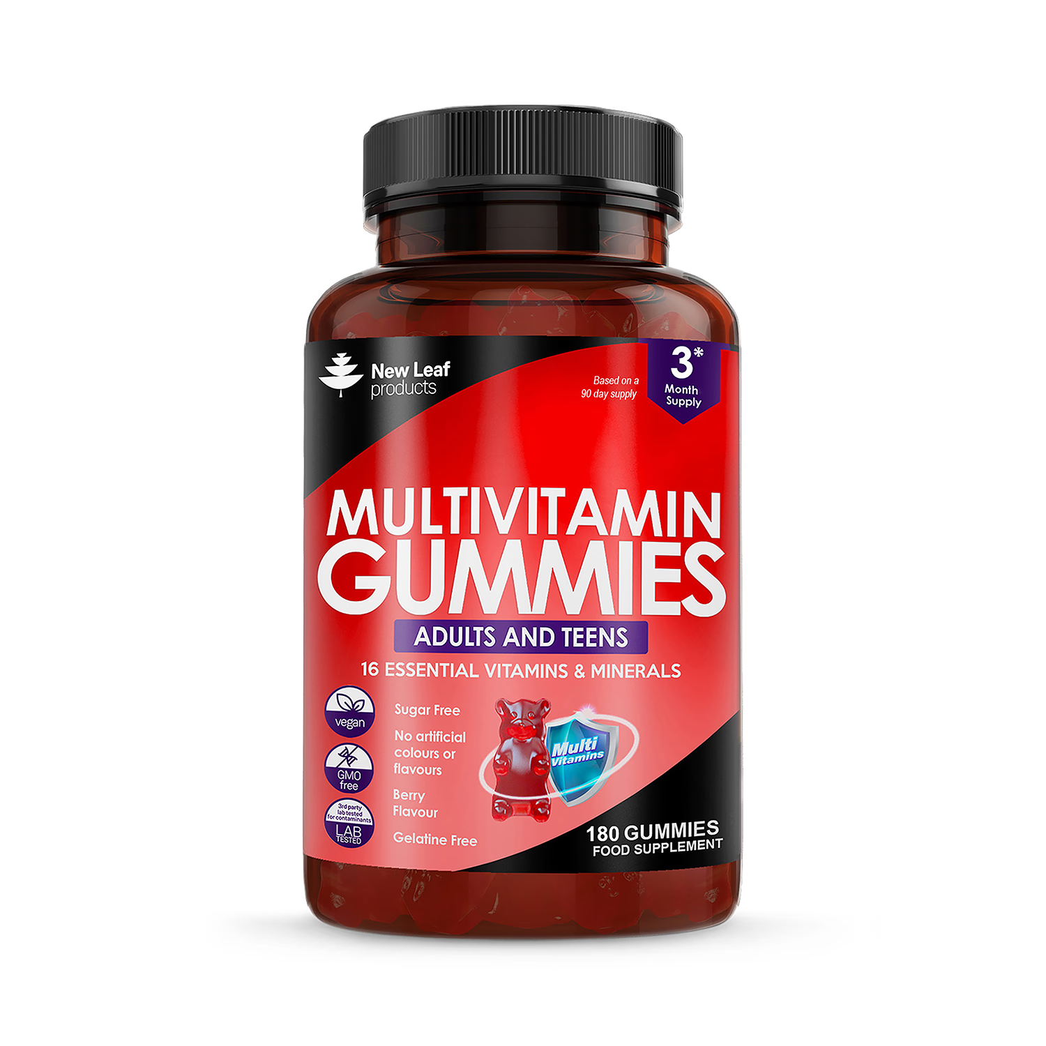 New Leaf Products multivitamin gummies adult and teen 180 gummies (British brand)