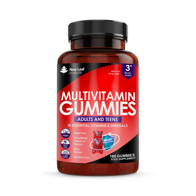 New Leaf Products multivitamin gummies adult and teen 180 gummies (British brand)