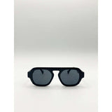 SVNX retro navigator sunglasses in black - British product