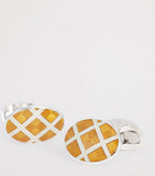 Deakin & Francis sterling silver enamel cufflinks, UK version