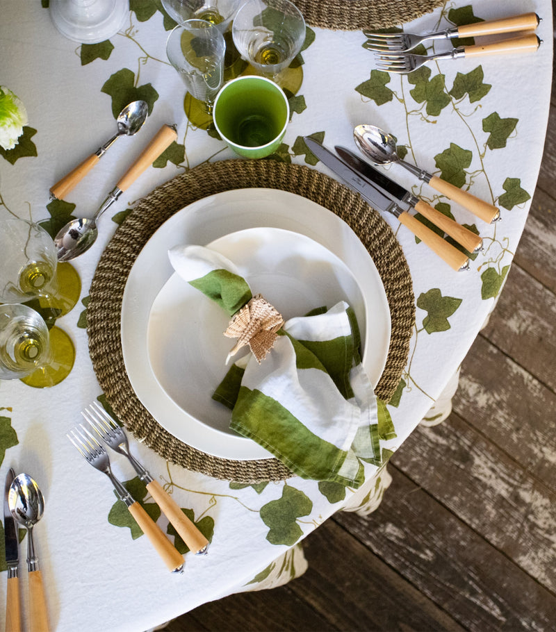 Summerill & Bishop Ivy print round tablecloth 260cm (British brand)