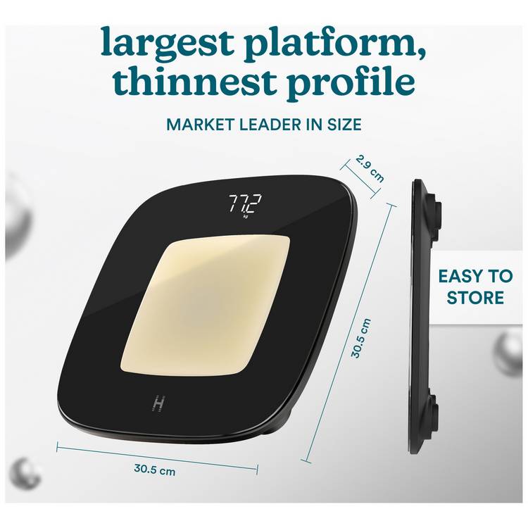 Homedics Glo Essential bathroom scale black, imported from the UK