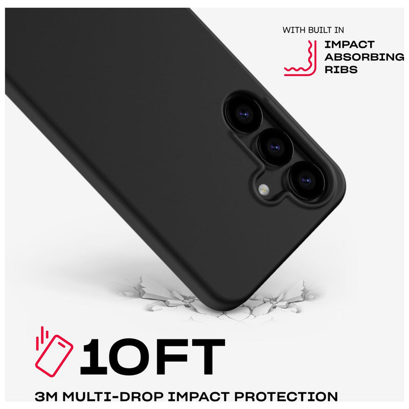 Tech21 EvoLite phone case for Samsung Galaxy S25, black, imported from the UK