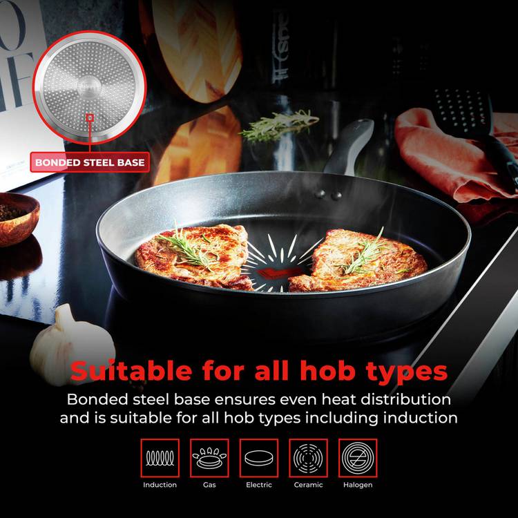 Tower 5-piece aluminium pan set with SmartStart indicator, imported from the UK