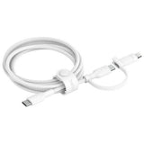 Belkin 2-in-1 USB-C and Lightning cable 1.5m white, imported from the UK