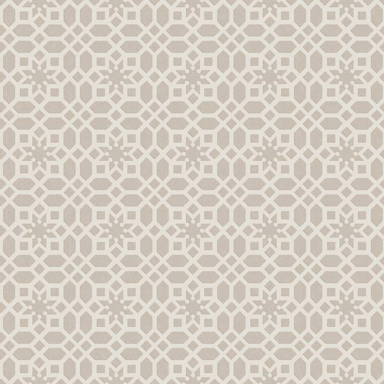 RHS star trellis taupe wallpaper, imported from the UK