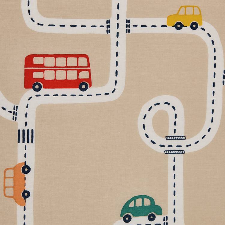 Habitat transport print twin fitted cot bed sheet, UK version
