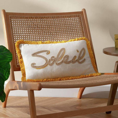 Argos furn Soleil Woven Cushion Yellow 30x50cm- Buy online at McGrocer