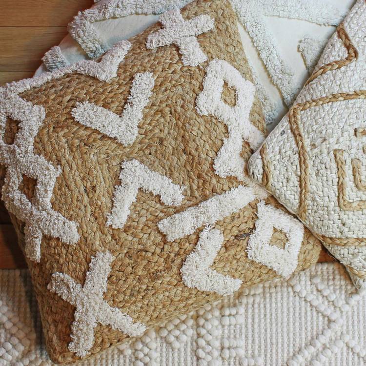 Camfa jute cushion natural 45x45cm (British brand)