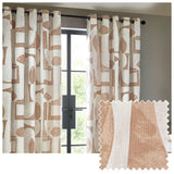 Hoem Carro Fully Lined Eyelet Curtains - Clay - 90x72cm