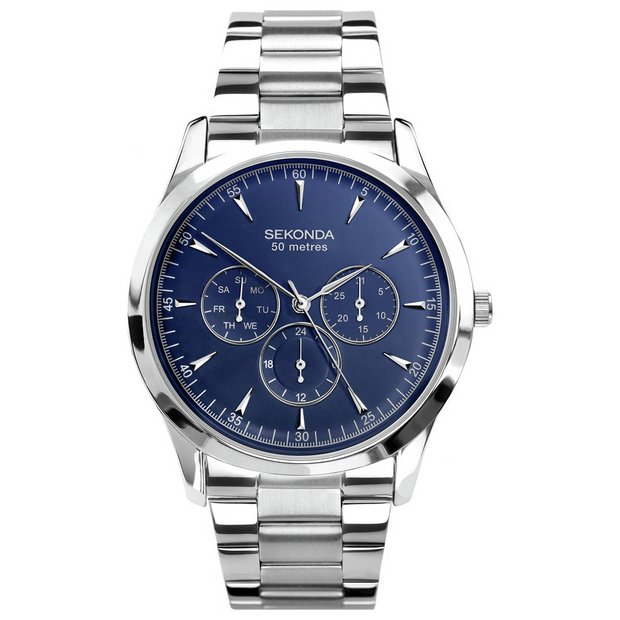 Sekonda men's watch blue sunray dial 42mm, imported from the UK