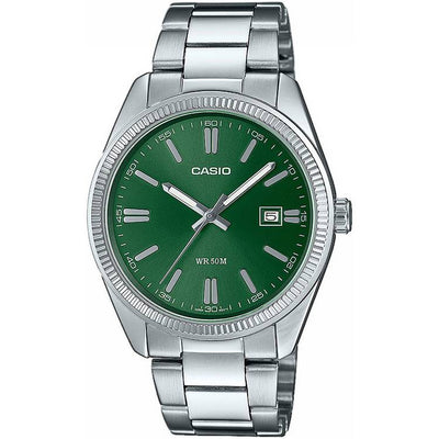Argos Casio Analogue Green Dial Stainless Steel Bracelet Watch- Buy online at McGrocer