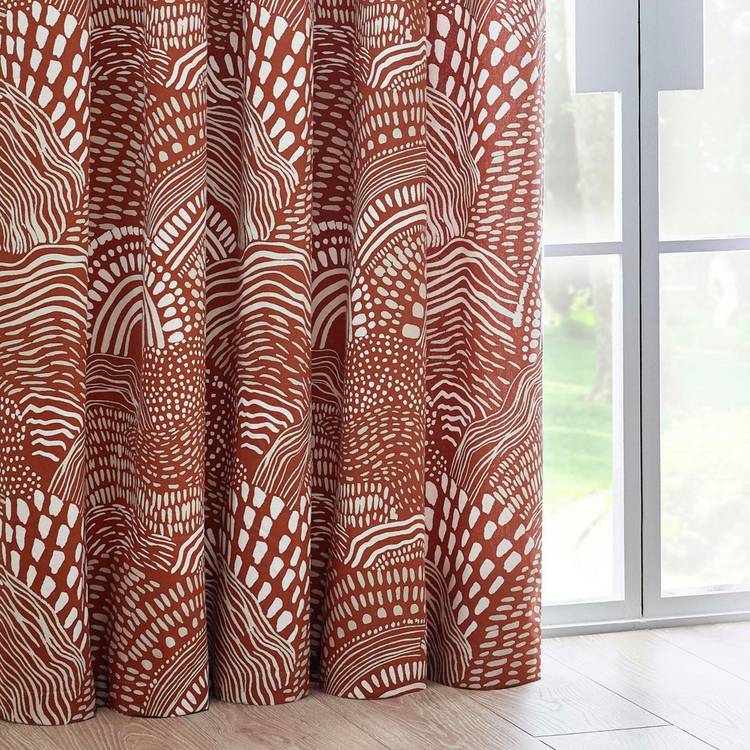 Hoem Nola eyelet curtains chestnut 117x183cm - British product