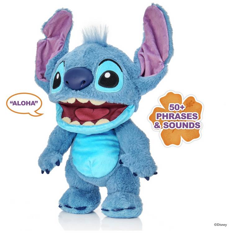 Disney Chatty Stitch Deluxe Puppetronic interactive toy, UK version