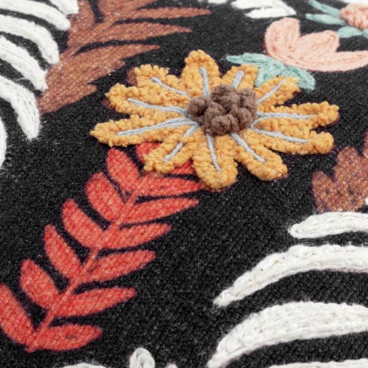 Wylder zebra cushion black 30x50cm - British product