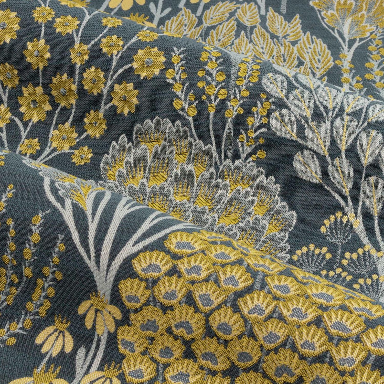 Wylder Ophelia Pencil Pleat Curtains - Blue - 168x183cm