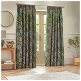 Wylder Ophelia Pencil Pleat Curtains - Blue - 168x183cm