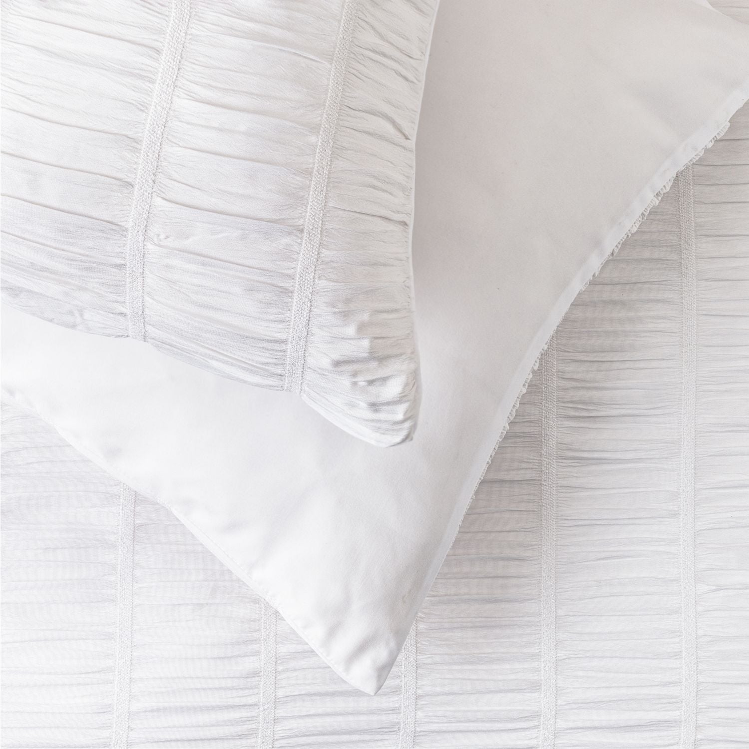 Argos Home Ruched Texture White Bedding Set - King size