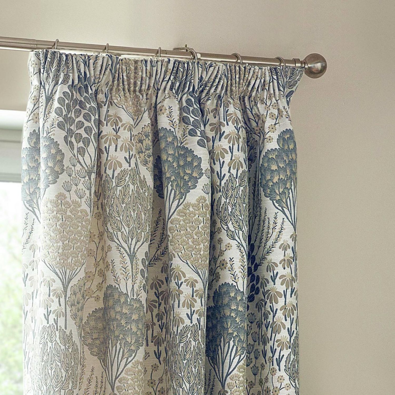 Wylder Ophelia Pencil Pleat Curtains - Beige - 229x183cm