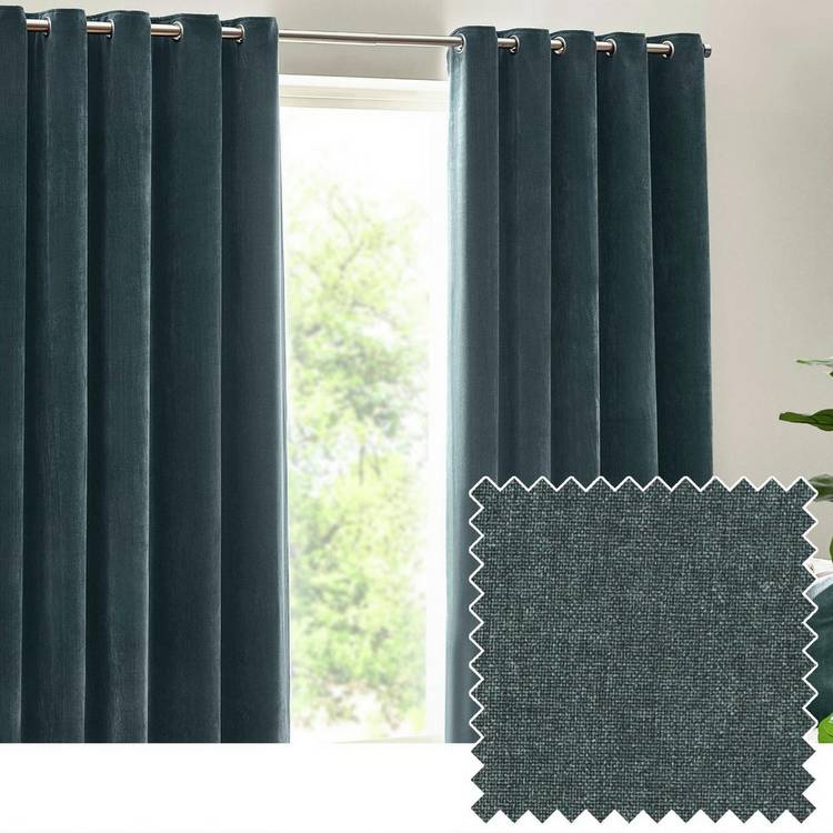 Yard chenille eyelet curtains Marine 117x137cm, UK version