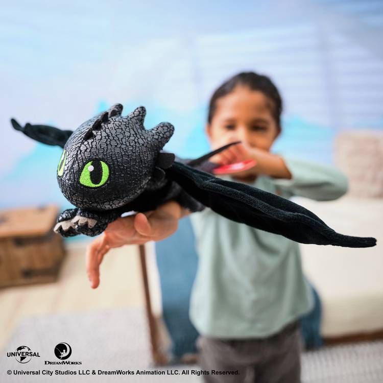 Toothless gliding plush dragon toy 12 inches - British product