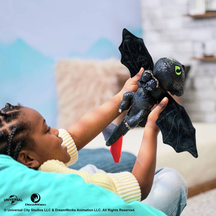 Toothless gliding plush dragon toy 12 inches - British product