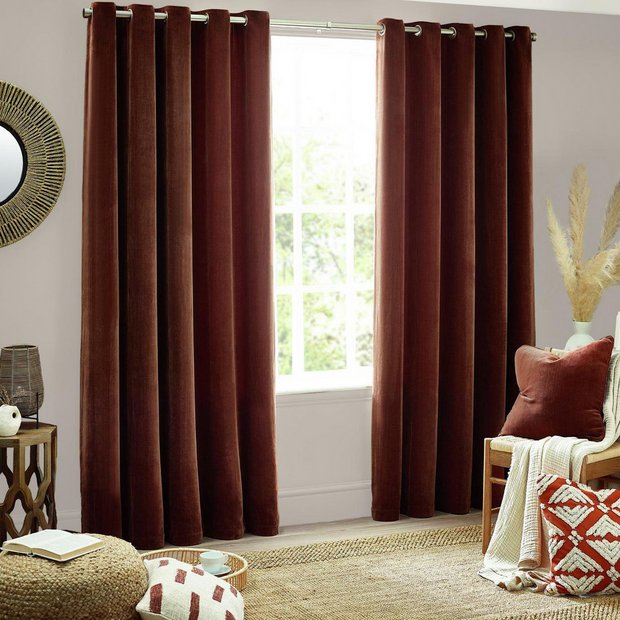 Yard chenille curtains Nutmeg 117x137cm, imported from the UK
