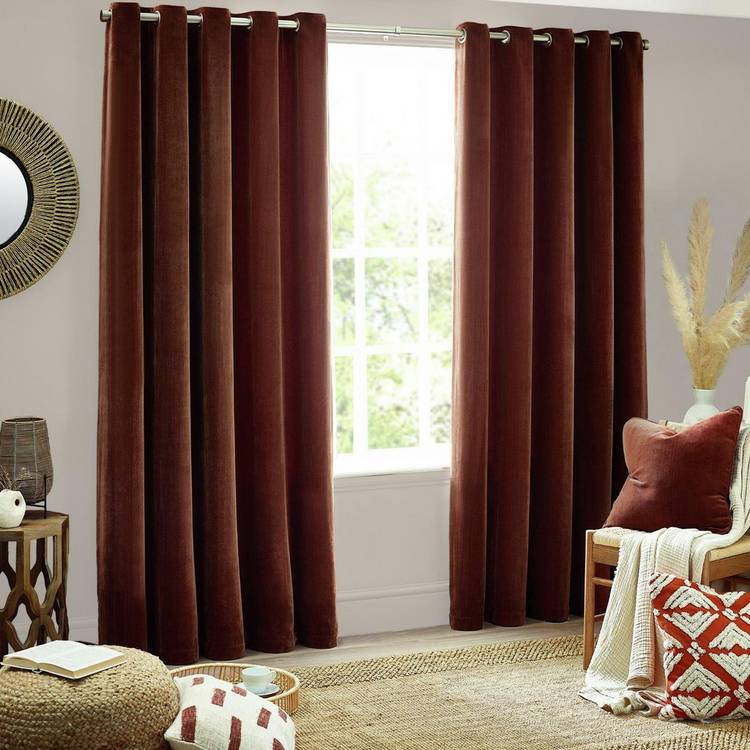 Yard chenille curtains Nutmeg 117x137cm, imported from the UK
