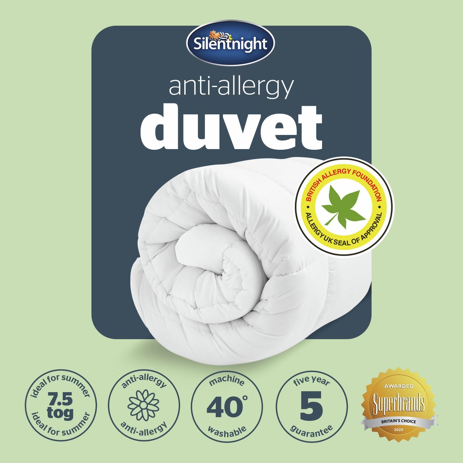Silentnight Anti-Allergy 7.5 Tog Duvet - Double