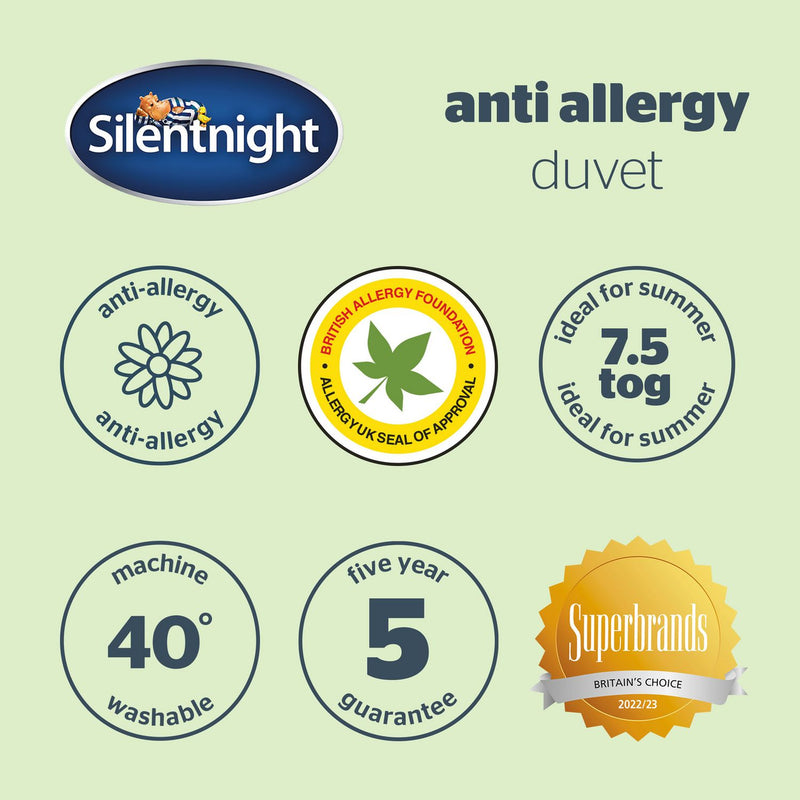 Silentnight Anti-Allergy 7.5 Tog Duvet - Double
