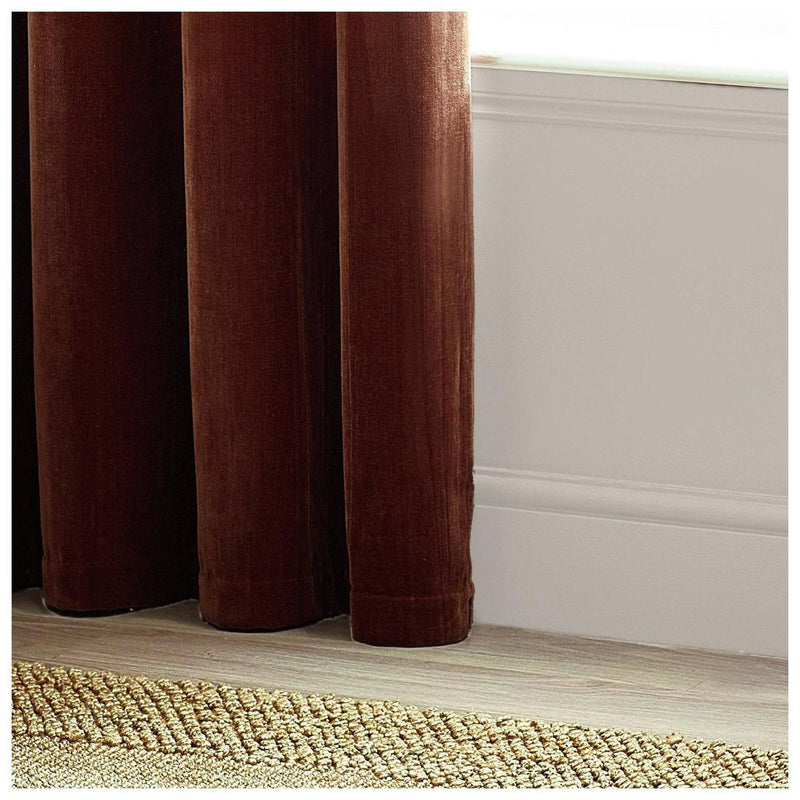 Yard Chenille Eyelet Curtains - Nutmeg - 229x137cm