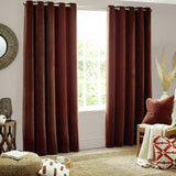 Yard Chenille Eyelet Curtains - Nutmeg - 229x183cm