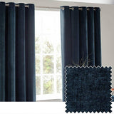 Yard chenille eyelet curtains navy 117x137cm, imported from the UK