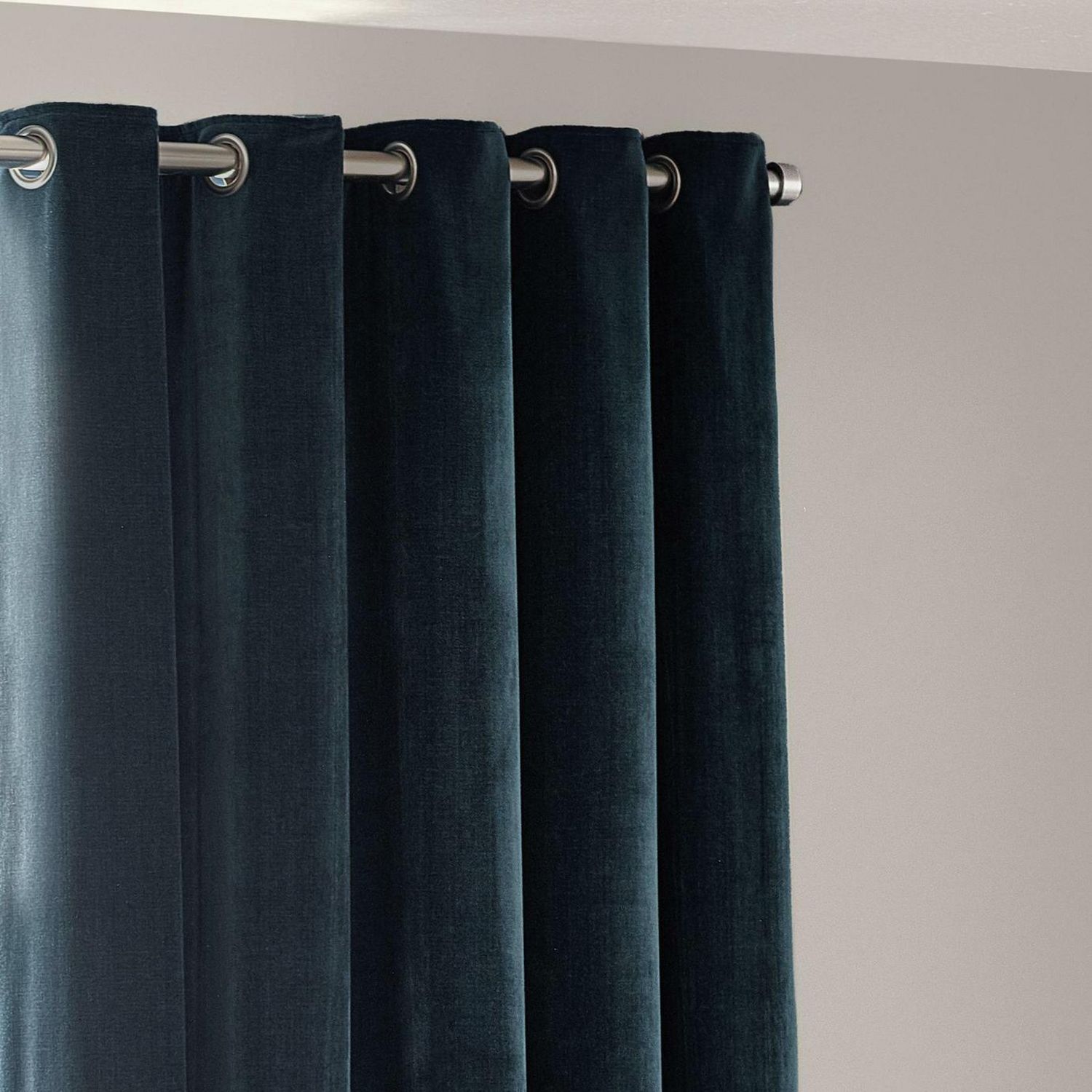Yard Chenille Eyelet Curtains - Navy - 168x183cm