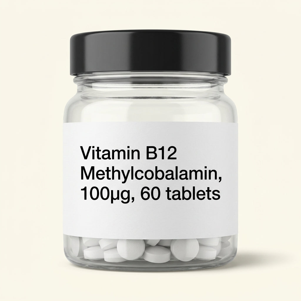 Holland & Barrett Vitamin B12 100µg 60 tablets, imported from the UK