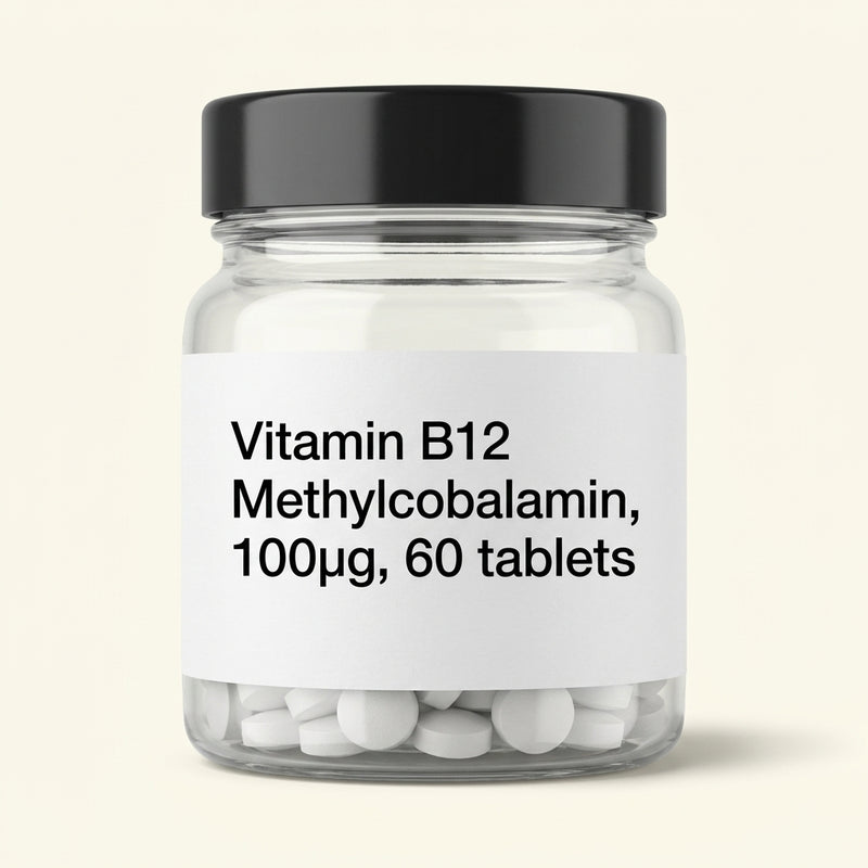 Holland & Barrett Vitamin B12 100µg 60 tablets, imported from the UK