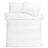 Argos Home Ruched Texture White Bedding Set - Double