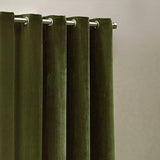 Yard chenille eyelet curtains olive 117x137cm, UK version